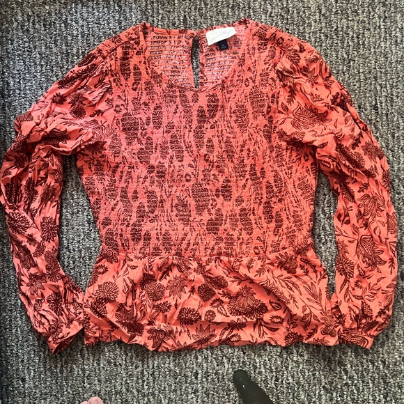 Universal Thread Floral Smocked Blouse - Picture 3 of 5